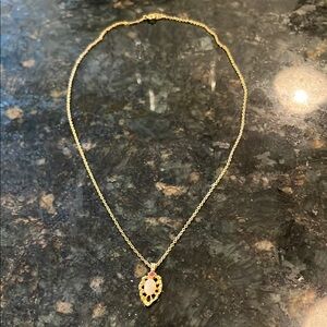 Vintage Van Doran Genuine Ruby and Opal Pendant Necklace